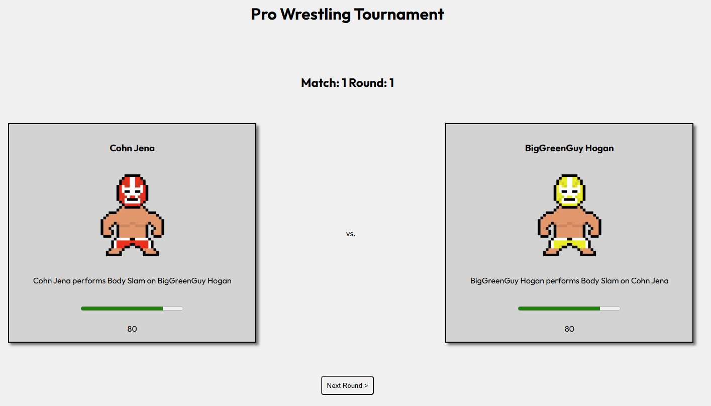 Javascript Wrestlers Screenshot